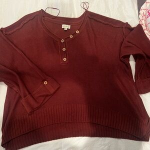 Wonderly Maroon Knit Cardigan